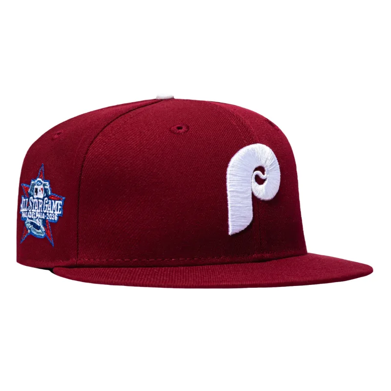 New Era Philadelphia Phillies fitted hat Cardinal colorway - Semiquincentennial Fitted: New Era Drops Phillies 2026 All-Star Game Cardinal Tribute