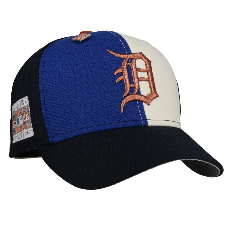New Era Detroit Tigers fitted hat black, grey, blue, chrome colorway - 2006 World Series Fitted: New Era’s Chrome Split Commemorates Tigers’ Cinderella Run