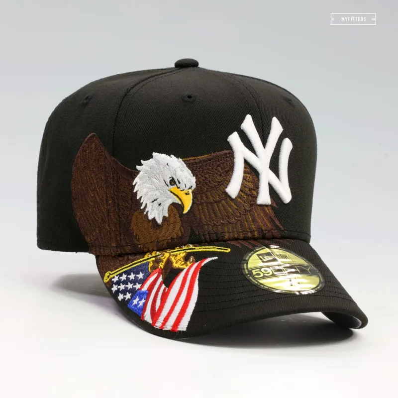 New Era New York Yankees fitted hat - Yankees Fitted Features Bold Bald Eagle Design from New Era