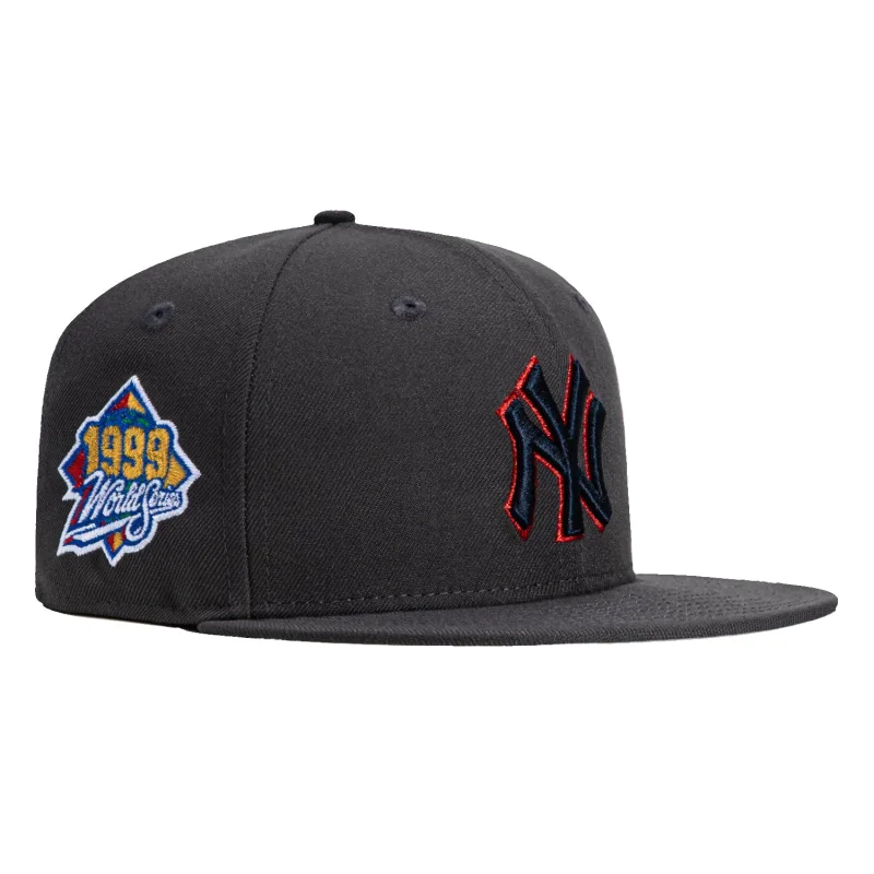 New Era New York Yankees fitted hat Graphite, Navy, Red colorway - Dynasty Fitted: New Era Drops Yankees 1999 World Series Championship Hat