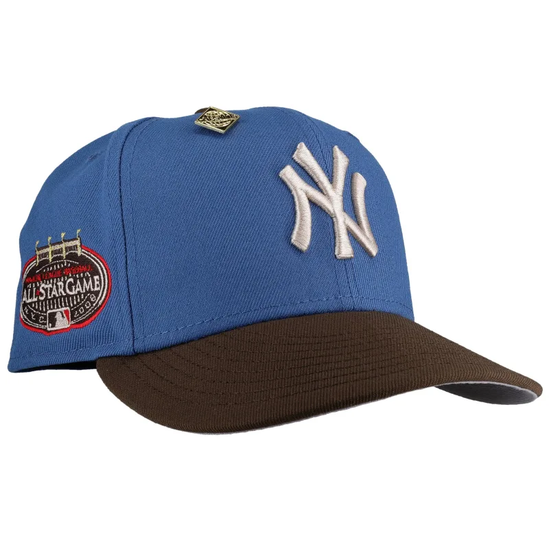 New Era New York Yankees fitted hat grey, blue, walnut colorway - House That Ruth Built Fitted: New Era’s 2008 All-Star Game Yankees Tribute