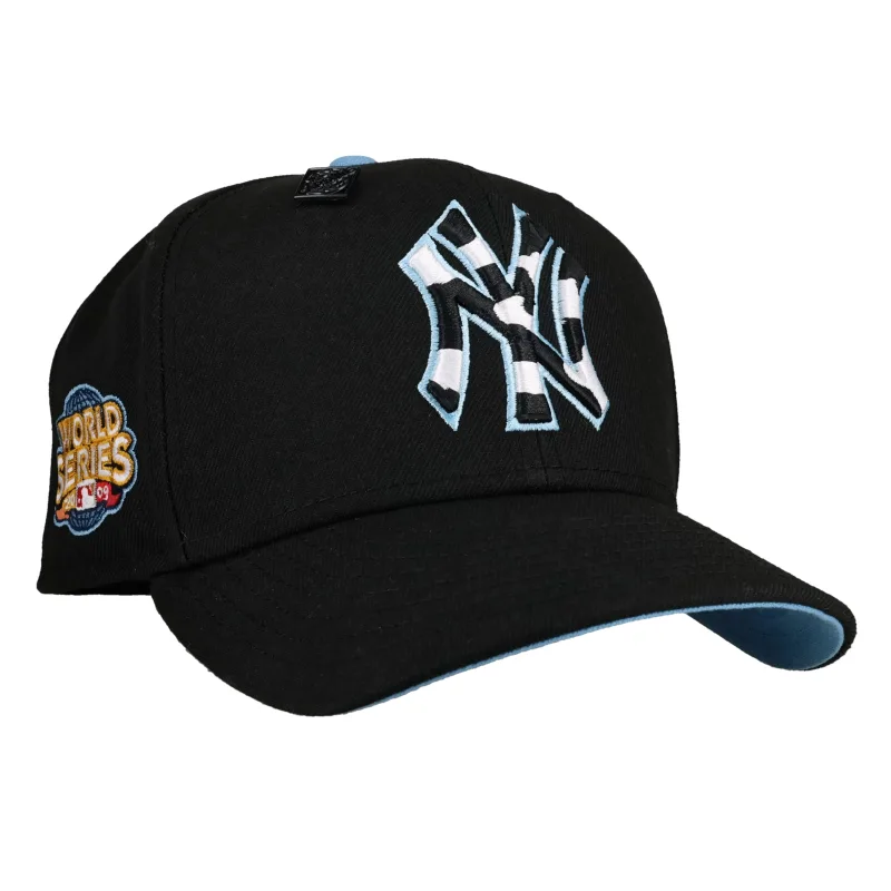 New Era New York Yankees fitted hat black, blue colorway - Sky Moo Fitted: New Era Drops Yankees 2009 World Series Championship Hat