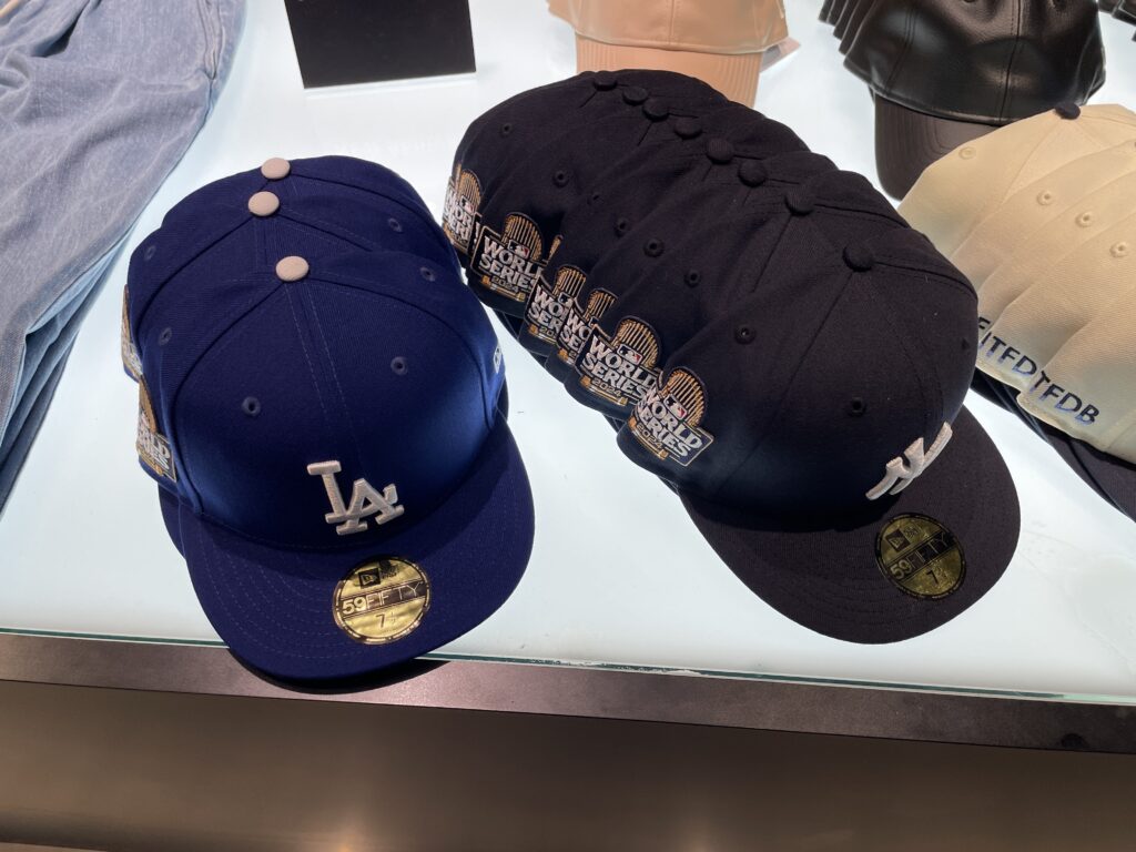 New Era 59FIFTY fitted caps on display