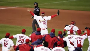 St Louis Cardinals 1985 National League Championship team reunion celebration at Busch Stadium