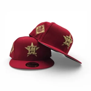 New Era Houston Astros fitted hat gray, red, gold colorway - 2017 World Series Fitted: New Era’s Astros Championship Tribute with Gray Bottom