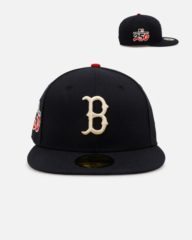 New Era Boston Red Sox fitted hat navy, red, blue colorway - New Era Boston Red Sox ‘250th Anniversary Side Patch’ 59FIFTY Fitted Navy