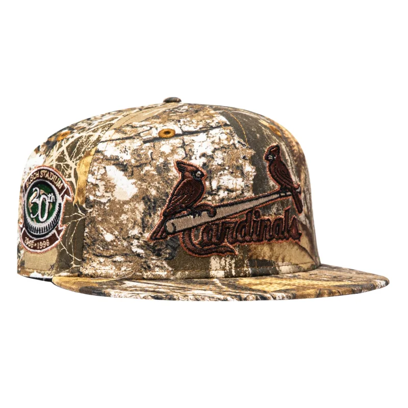 New Era St. Louis Cardinals fitted hat Realtree colorway - Cardinals Championship Legacy Fitted: New Era Drops 30th Anniversary Stadium Patch in Realtree