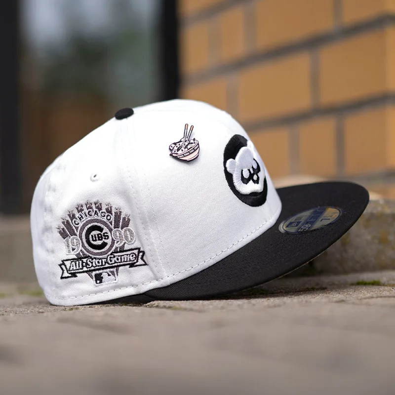 New Era Chicago Cubs fitted hat black, white colorway - CHICAGO CUBS MLB ALL-STAR GAME WHITE BLACK / NEW ERA 59FIFTY FITTED CAP