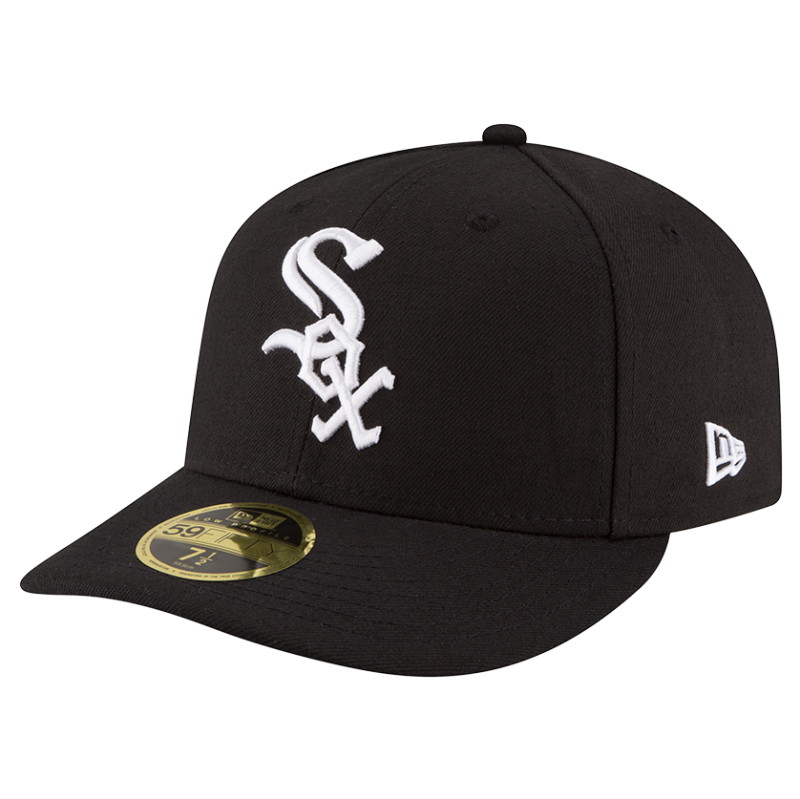New Era Chicago White Sox fitted hat black, white colorway - New Era Drops Clean White Sox Fitted in Classic Black Colorway