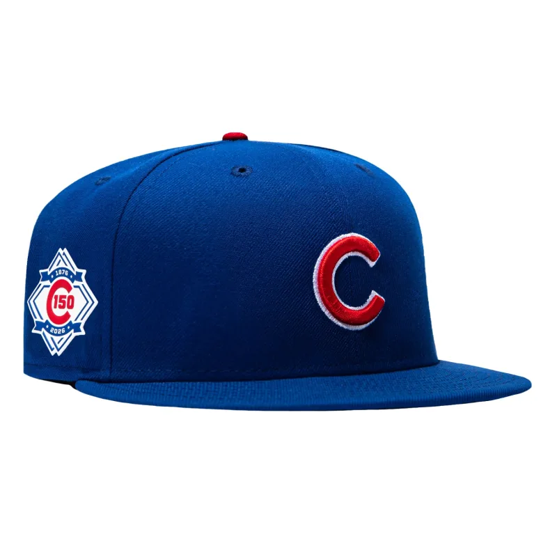 New Era Chicago Cubs fitted hat Royal colorway - 150 Years Strong Fitted: New Era Drops Cubs Anniversary Celebration Hat