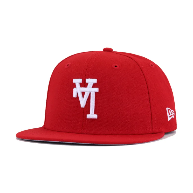 New Era Los Angeles Dodgers fitted hat red, scarlet colorway - New Era Drops Bold Dodgers Fitted with Upside Down Logo Twist