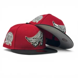 New Era Los Angeles Angels fitted hat - Los Angeles Angels 50th Anniversary “Cow Print” New Era Fitted Hat
