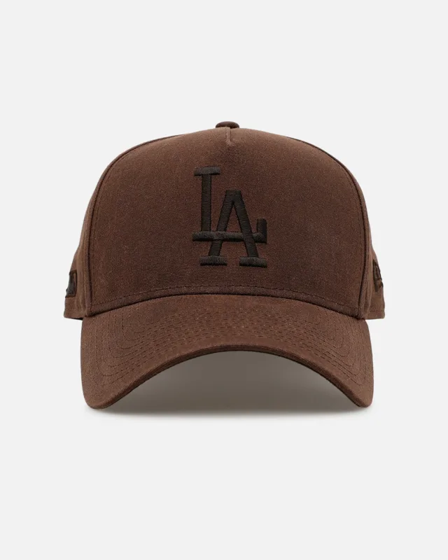 New Era Los Angeles Dodgers fitted hat brown colorway - New Era Los Angeles Dodgers ‘Waxed Canvas QS’ 59FORTY A-Frame Fitted Brown