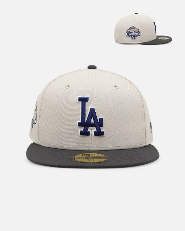 New Era Los Angeles Dodgers fitted hat cream colorway - New Era Los Angeles Dodgers ‘2025 World Series Champions’ 59FIFTY Fitted Stone