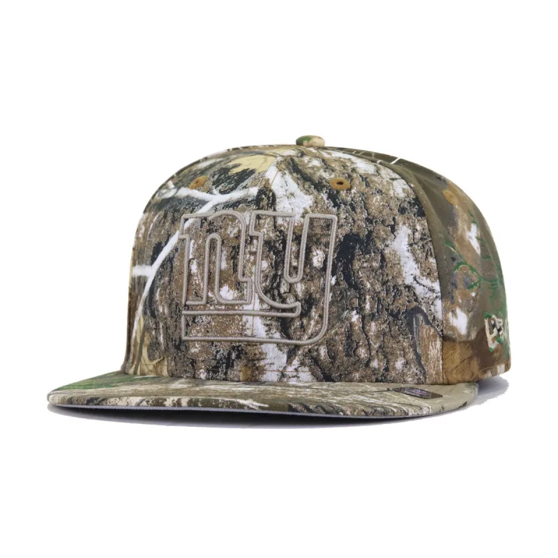 New Era New York Giants fitted hat black, green, brown, tan, cream, real tree colorway - New York Giants Real Tree Edge Camouflage New Era 59Fifty Fitted