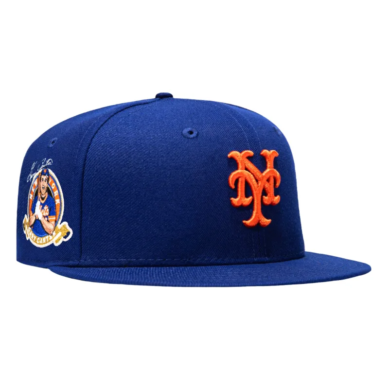 New Era New York Mets fitted hat Royal colorway - New Era 59Fifty New York Mets Gary Carter Patch Hat – Royal
