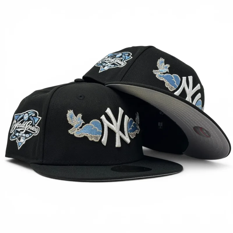 New Era New York Yankees fitted hat black colorway - New York Yankees 2000 World Series “Bird in the Cloud” Fitted Hats-Black