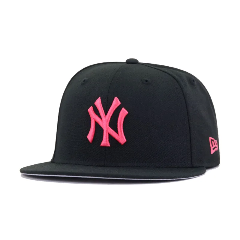 New Era New York Yankees fitted hat black, red colorway - New York Yankees Black Lava Red Logo New Era 59Fifty Fitted