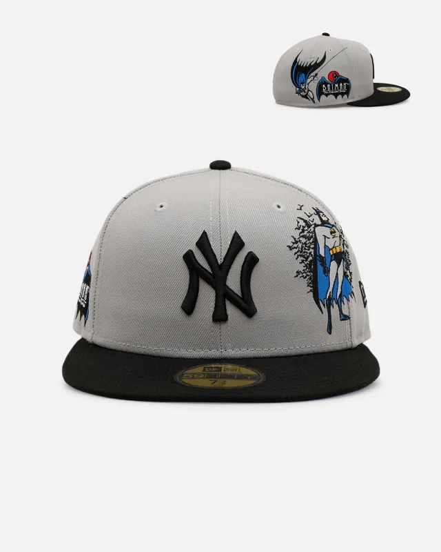 New Era New York Yankees fitted hat grey, gray colorway - New Era New York Yankees X Batman 59FIFTY Fitted Gray