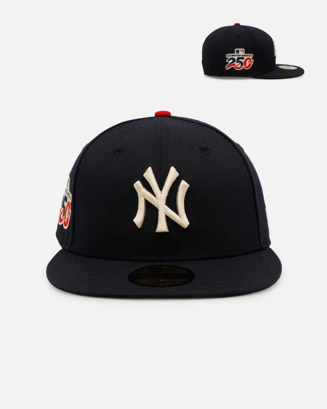 New Era New York Yankees fitted hat navy, blue colorway - New Era New York Yankees ‘250th Anniversary Side Patch’ 59FIFTY Fitted Navy