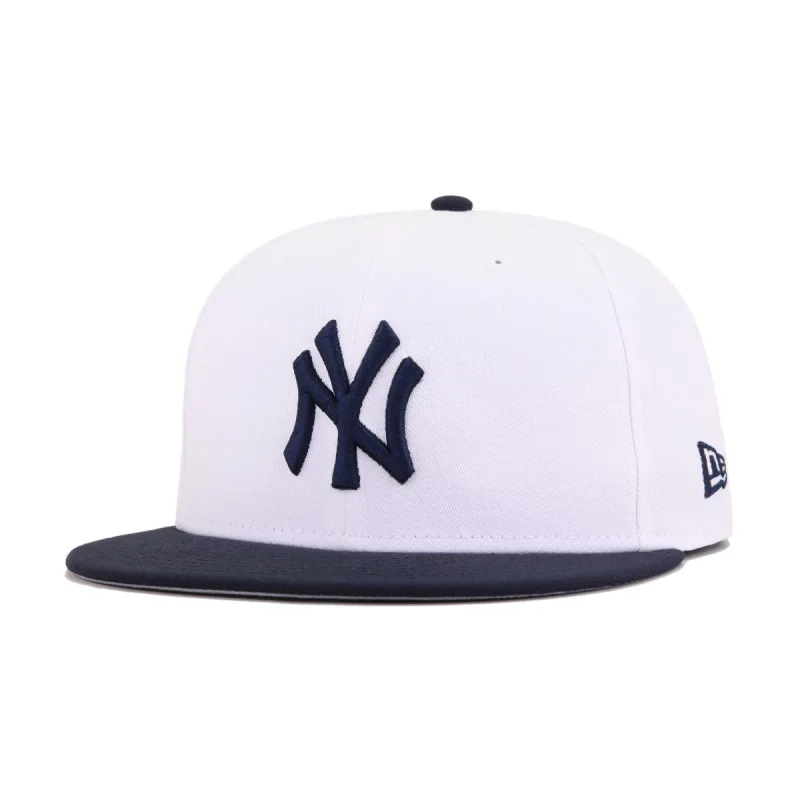 New Era New York Yankees fitted hat navy, white colorway - New York Yankees White Navy New Era 59Fifty Fitted