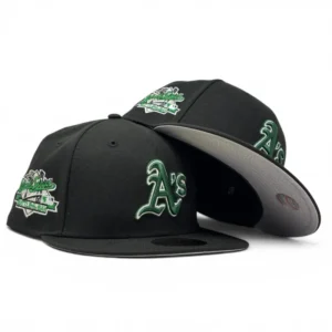 New Era Oakland Athletics fitted hat black colorway - Oakland Athletics Battle of the Bay 1989 World Series Fitted Hats-Black