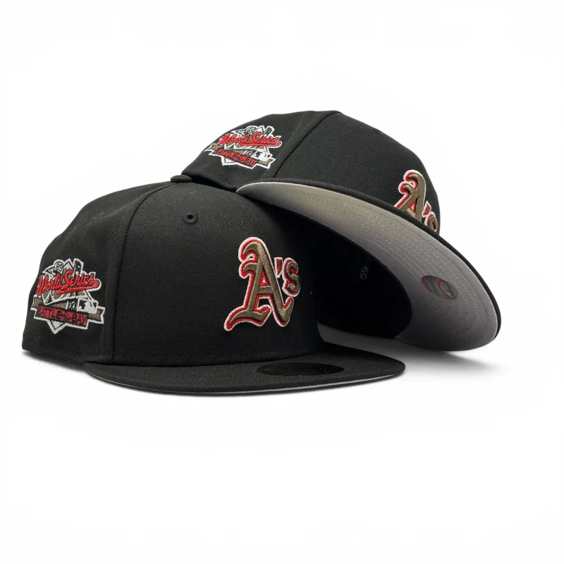 New Era Oakland Athletics fitted hat black colorway - Oakland Athletics Travis Scott Air Jordan Matching Fitted Hats