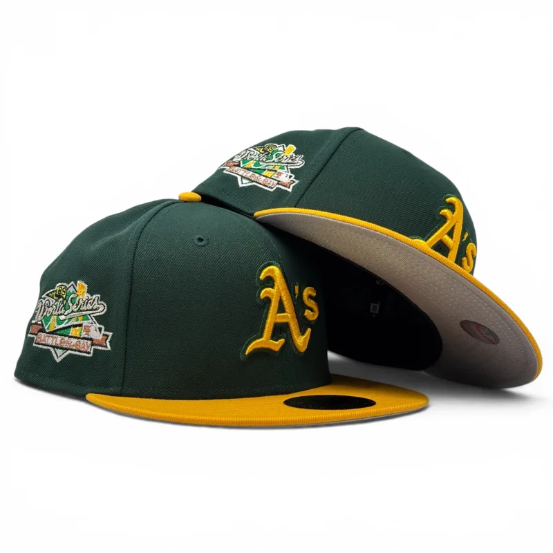 New Era Oakland Athletics fitted hat green colorway - Oakland Athletics 1989 World Series New Era Fitted Hat