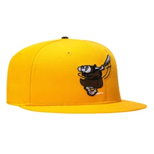 New Era San Diego Padres fitted hat Gold colorway - Hat Club Drops Gold San Diego Padres Fitted with Iconic Swinging Friar Logo