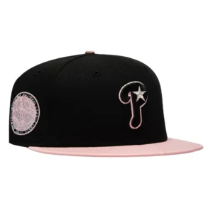 New Era Philadelphia Phillies fitted hat Black, Pink colorway - New Era Drops Vintage Phillies Fitted with 1915 Baseball Club Patch