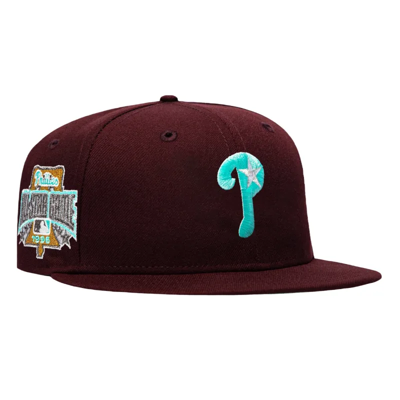 New Era Philadelphia Phillies fitted hat Maroon colorway - Veterans Stadium Classic Fitted: New Era Drops 1996 All-Star Game Philadelphia Phillies Tribute