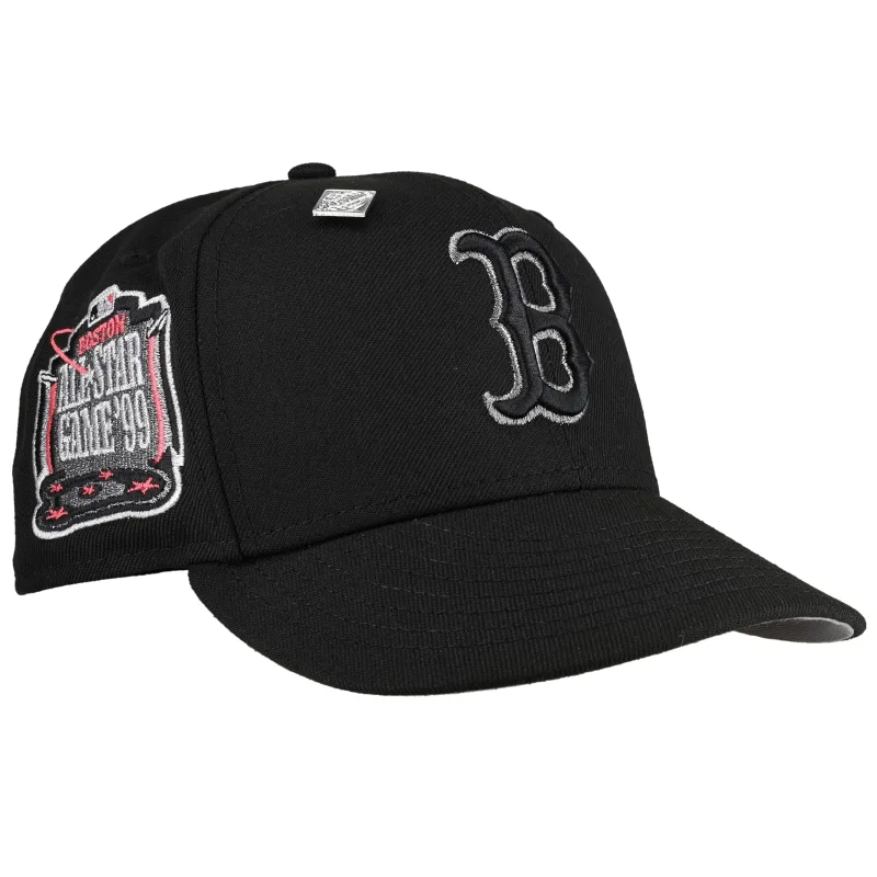 New Era Boston Red Sox fitted hat black, grey, red, infrared colorway - Pedro’s Masterpiece Fitted: New Era Drops 1999 All-Star Game Black Infrared 59FIFTY