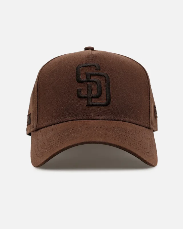New Era San Diego Padres fitted hat brown colorway - New Era San Diego Padres ‘Waxed Canvas QS’ 59FORTY A-Frame Fitted Brown