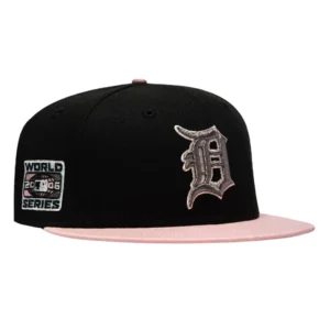 New Era Detroit Tigers fitted hat Black, Pink colorway - 2006 World Series Fitted: New Era’s Pink Rouge Tigers Hat Commemorates Heartbreak Season