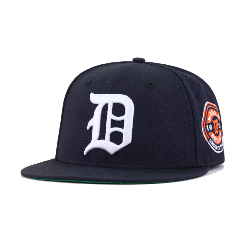 New Era Detroit Tigers fitted hat navy, green, orange colorway - 1935 World Series Fitted: New Era Tigers Championship Tribute Finally Honors First Title