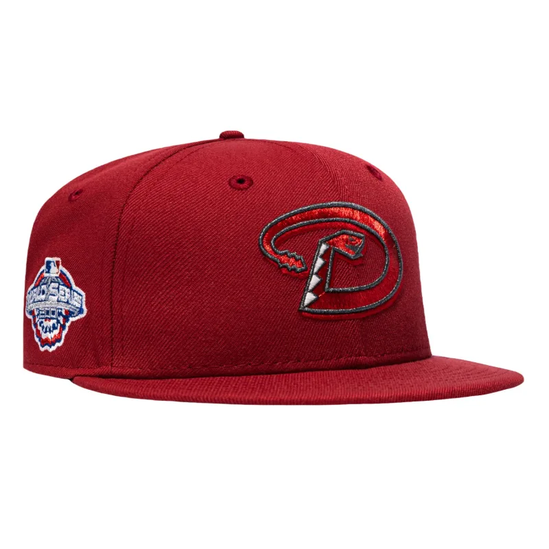 New Era Arizona Diamondbacks fitted hat Brick colorway - New Era 59Fifty More Than Metal Arizona Diamondbacks 2001 World Series Patch D Hat – Brick