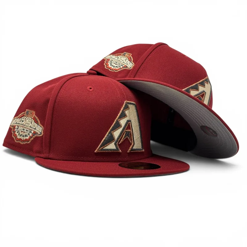 New Era Arizona Diamondbacks fitted hat red colorway - Arizona Diamondbacks 2001 World Series Fitted Hats-Brick Red