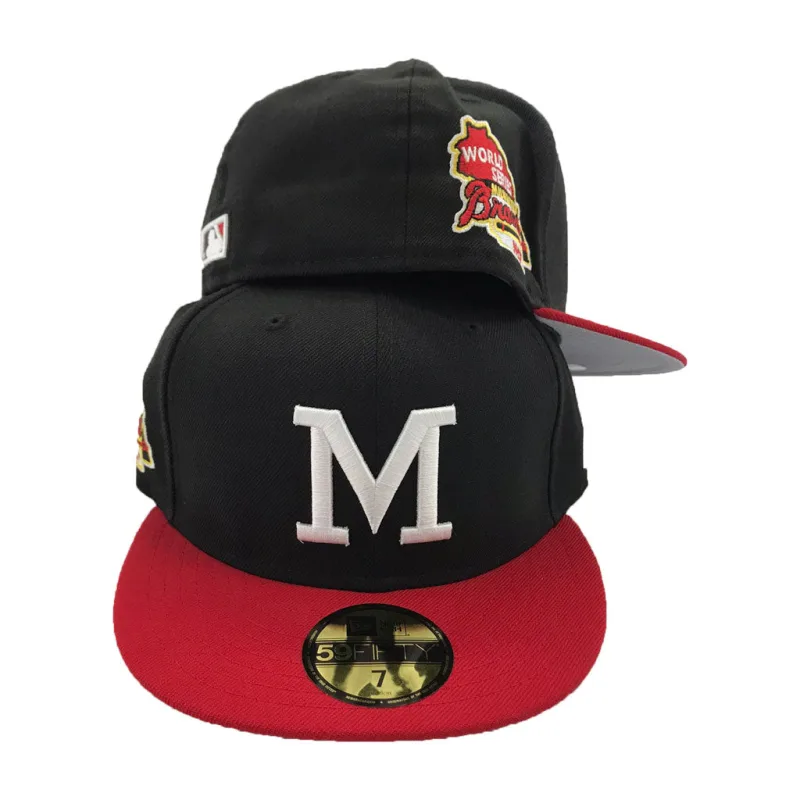 New Era Atlanta Braves fitted hat - Milwaukee Braves 1957 World Series New Era 59Fifty Fitted Cap