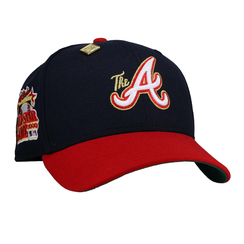 New Era Atlanta Braves fitted hat blue, green colorway - Atlanta Braves 2000 All Star Game Team Color “The A” 59Fifty Fitted Hat