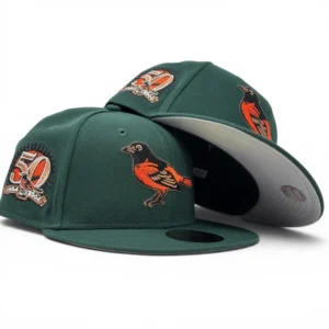 New Era Baltimore Orioles fitted hat green colorway - Baltimore Orioles 50th Anniversary 59Fifty New Era Fitted Hat-Green