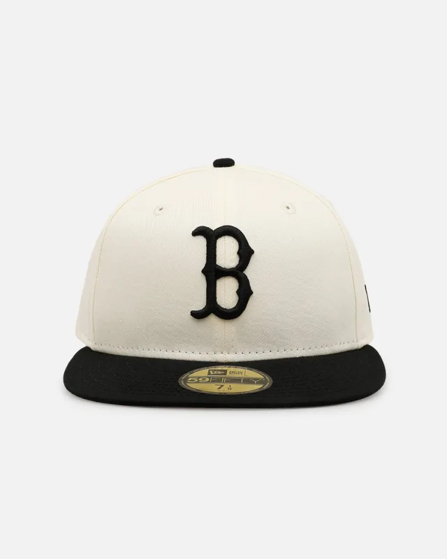 New Era Boston Red Sox fitted hat black, red, cream, chrome colorway - New Era Boston Red Sox ‘Easy Chrome Black’ 59FIFTY Fitted Chrome/Black