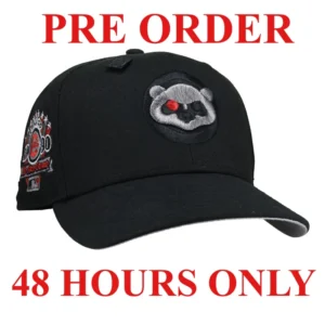 New Era Chicago Cubs fitted hat black, white, grey, red colorway - PRE-ORDER Chicago Cubs 1990 All Star Game “Red Eye” Black Metallic 59Fifty Fitted Hat