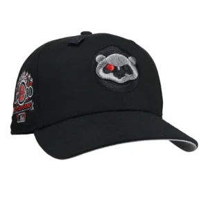 New Era Chicago Cubs fitted hat black, grey colorway - Chicago Cubs 1990 All Star Game Black Metallic 59Fifty Fitted Hat