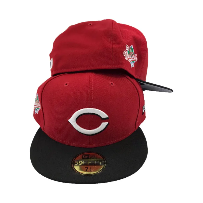 New Era Cincinnati Reds fitted hat red colorway - Cincinnati Reds 1990 World Series Wool New Era Fitted hat