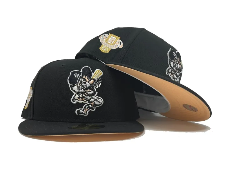 New Era Detroit Tigers fitted hat black colorway - DETROIT TIGERS 1945 WORLD SERIES BLACK PEACH BRIM NEW ERA FITTED HAT