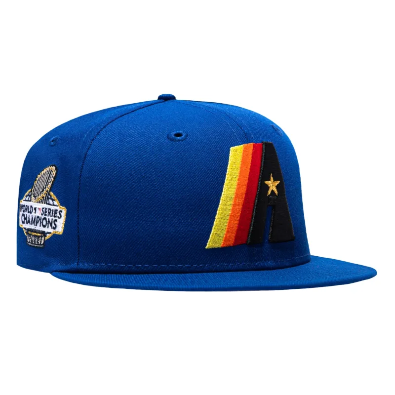 New Era Houston Astros fitted hat Royal colorway - New Era 59Fifty Houston Astros 2022 World Series Champions Patch Concept Hat – Royal