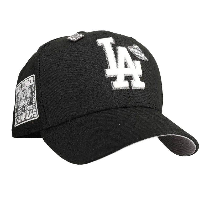 New Era Los Angeles Dodgers fitted hat black, grey colorway - Los Angeles Dodgers “Alien Disclosure” Back to Back Champs Metallic Glow 59Fifty Fitted Hat