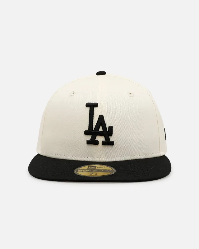 New Era Los Angeles Dodgers fitted hat black, cream, chrome colorway - New Era Los Angeles Dodgers ‘Easy Chrome Black’ 59FIFTY Fitted Chrome/Black