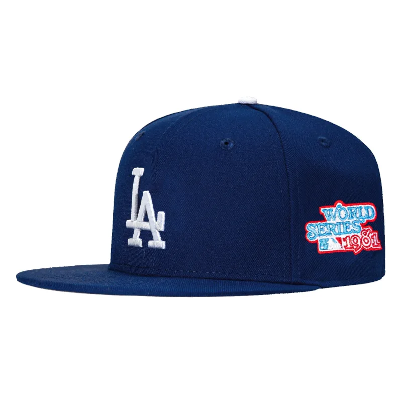 New Era Los Angeles Dodgers fitted hat Royal colorway - New Era 59Fifty Los Angeles Dodgers 1981 World Series Patch Hat – Royal