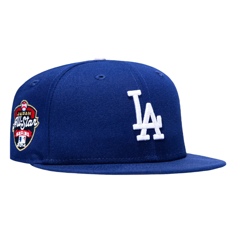 New Era Los Angeles Dodgers fitted hat Royal colorway - New Era 59Fifty Los Angeles Dodgers 2014 Japan All Star Series Patch Hat – Royal
